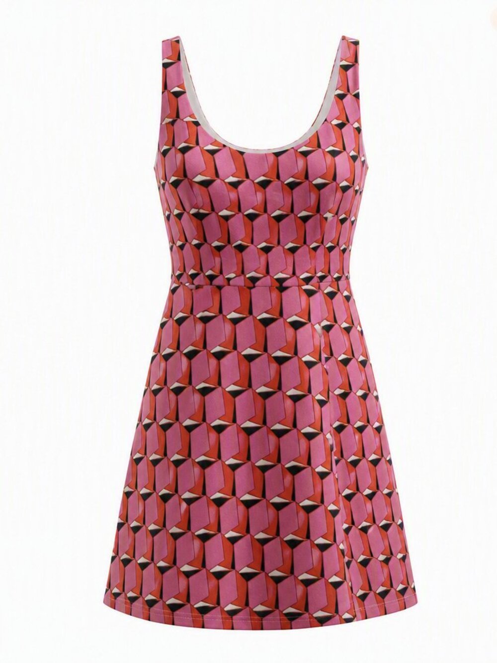 Diane Von Furstenberg for Target Pink Geometric Print Dress Size 0 NWT